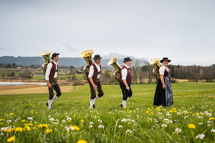 Die Bässe der Musikkapelle Memhölz