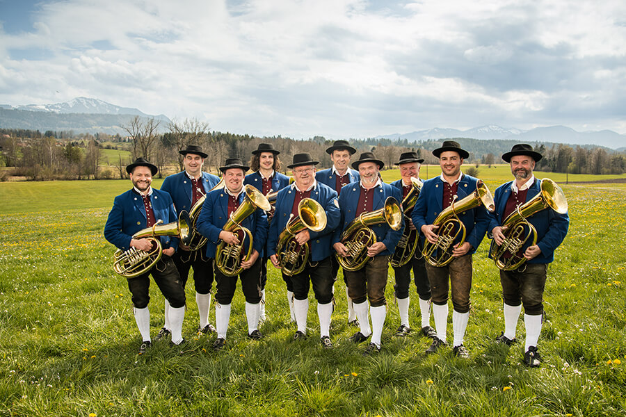 Das Register Tenorhorn/Bariton der Musikkapelle Memhölz