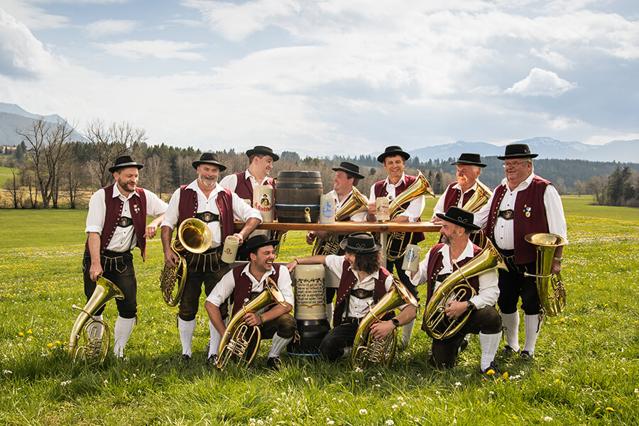 Das Register Tenorhorn/Bariton der Musikkapelle Memhölz