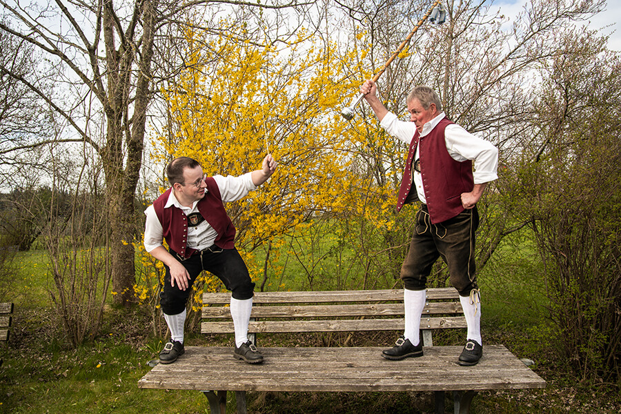 Die Dirigenten der Musikkapelle Memhölz Johannes Hörburger und Simon Schmid.