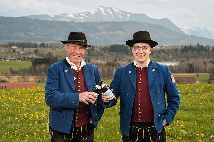 Die Dirigenten der Musikkapelle Memhölz: Johannes Hörburger und Simon Schmid