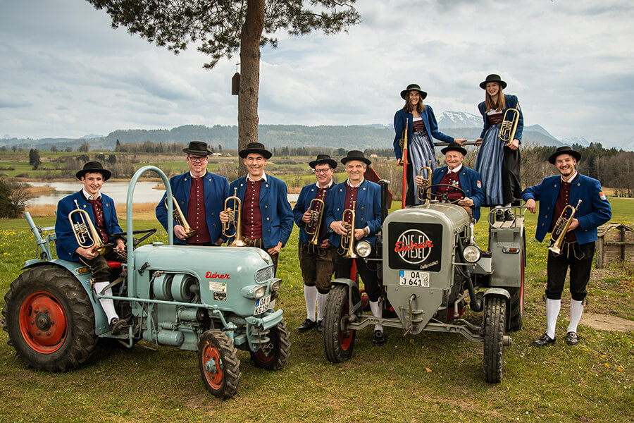 Das Flügelhornregister der Musikkapelle Memhölz