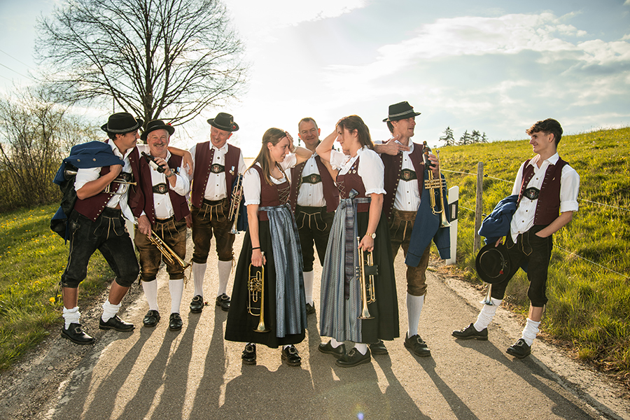 Das Trompetenregister der Musikkapelle Memhölz