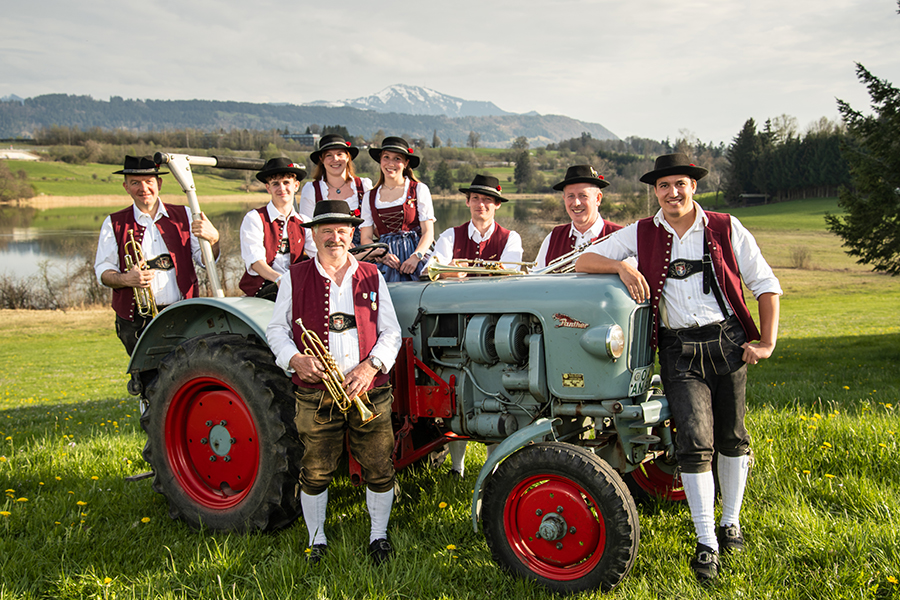 Das Trompetenregister der Musikkapelle Memhölz