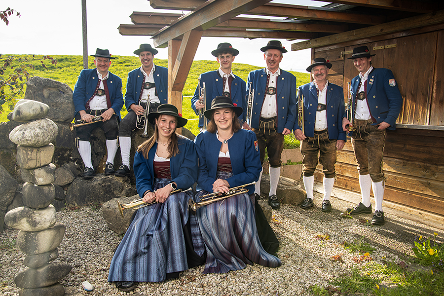 Das Trompetenregister der Musikkapelle Memhölz